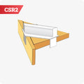 CSR2 Corner Spacer Retainer – plastic spacer protecting door corners from damage during handling and transport