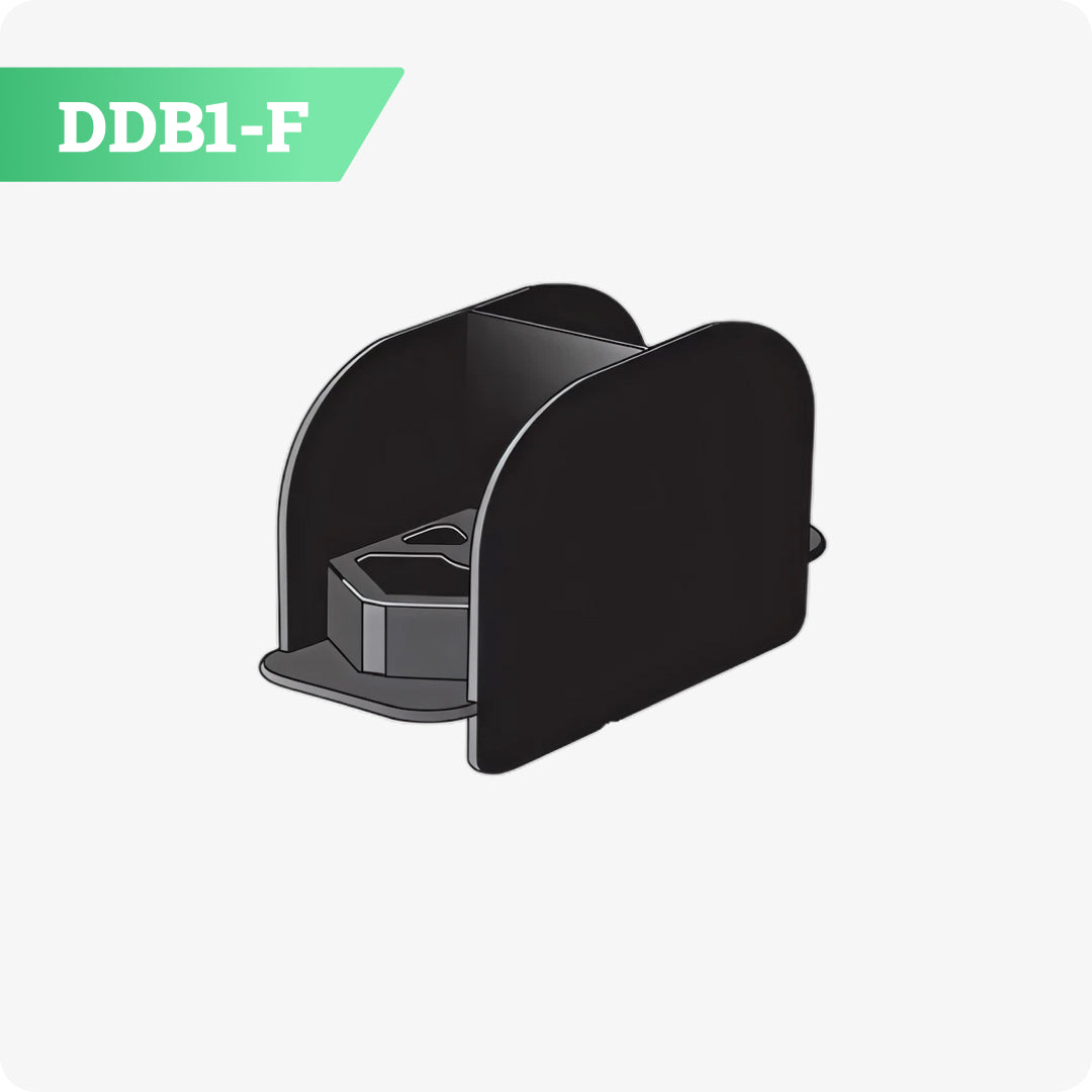 DDB1-F Double Door Bottom with Flap 1-3/8 Inch – bottom protection with integrated flap for 1-3/8 inch double door assemblies