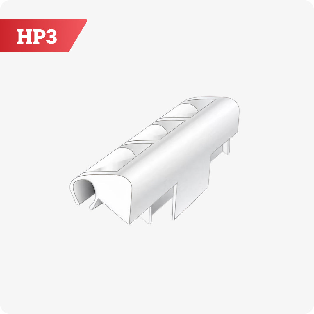 HP3 Hinge Spacer Protector – plastic spacer protecting door hinges from damage during manufacturing and shipping