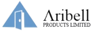 Aribell Products Limited logo featuring a blue house icon on the left and the text 'Aribell PRODUCTS LIMITED' on the right, set against a light gray background.